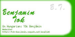 benjamin tok business card