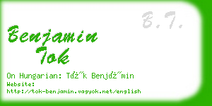benjamin tok business card